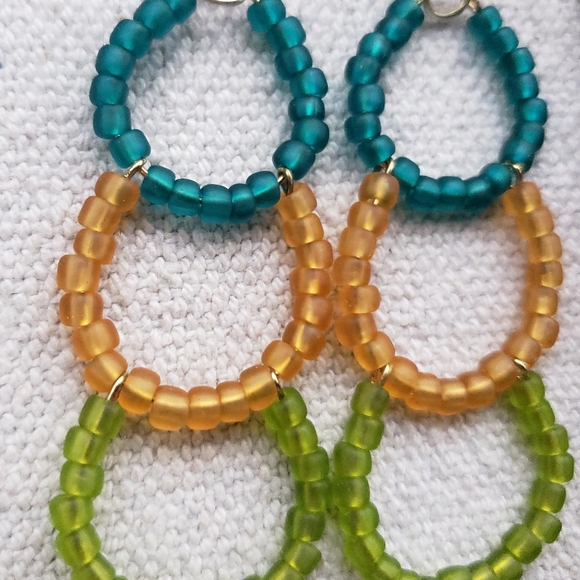 Fun Bold Hoop Earrings, Fun Earrings, Statement Earrings, Bold Jewelry - Picture 4 of 4